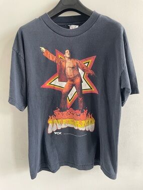 WWE Disco Inferno Graphic Tee - Black with Red & Orange
